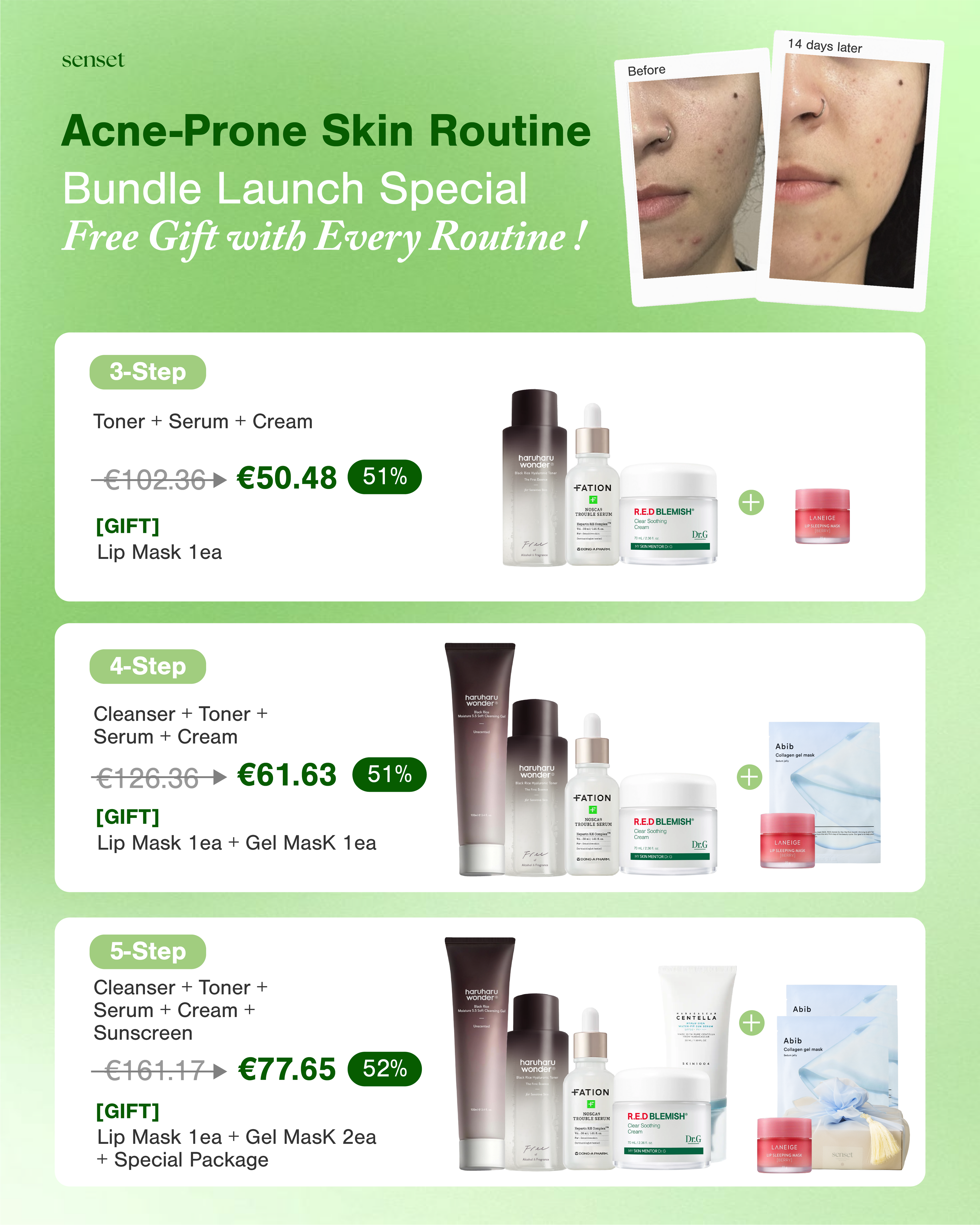 Acne-Prone Skin Routine Bundles